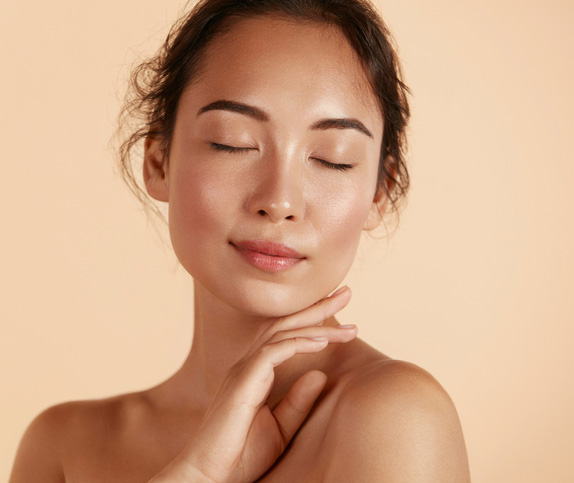 Beauty face. Woman with natural makeup and healthy skin portrait