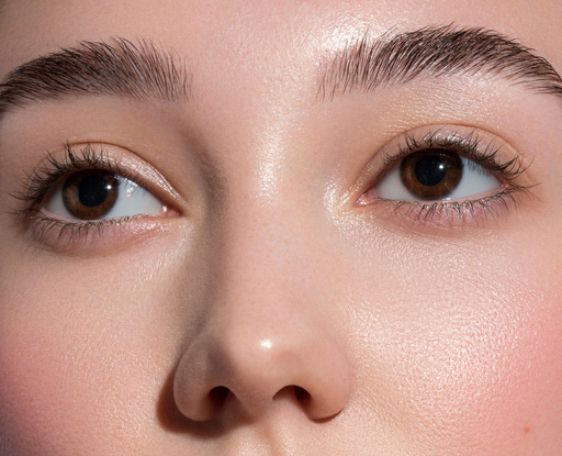 Close-up portrait of young and beautiful woman